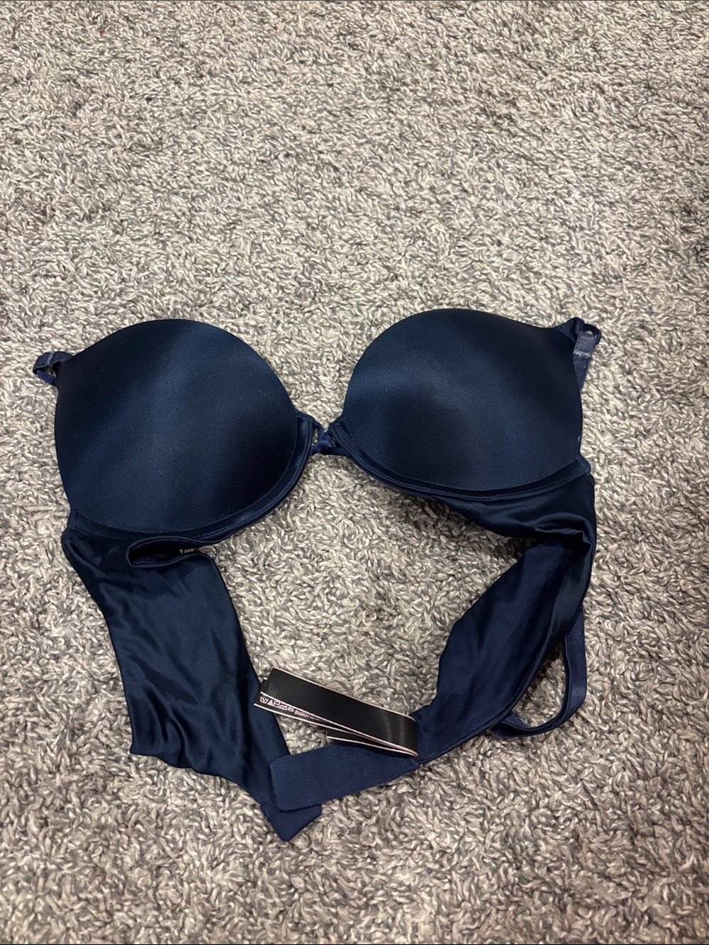 Victoria's Secret Navy Satin Push-Up Bra